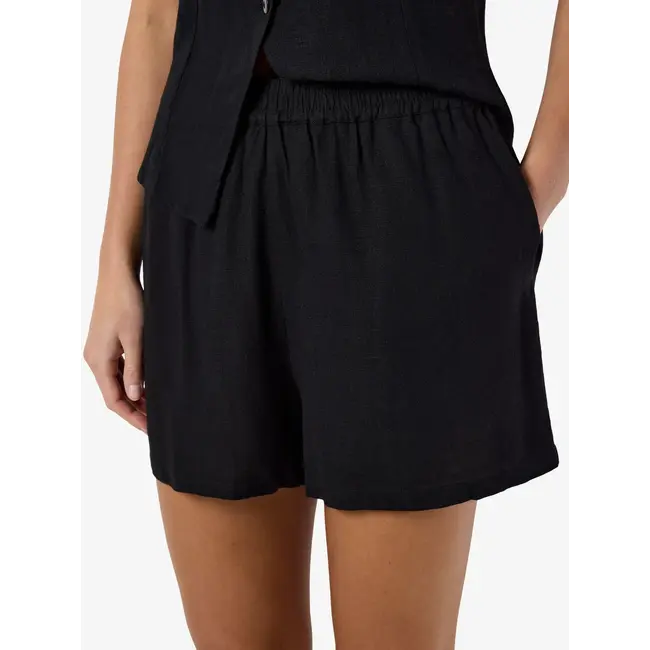 Noisy may shorts linnenmix zwart