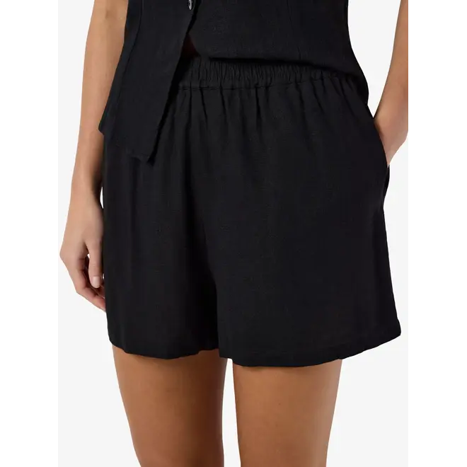 shorts linnenmix zwart
