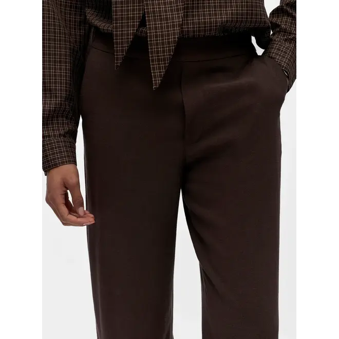 pantalon linnenmix bruin