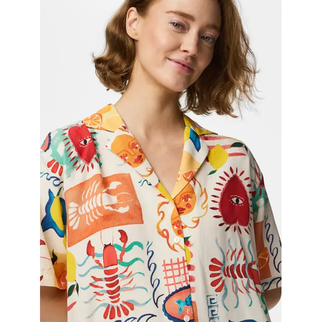 viscose blouse met print