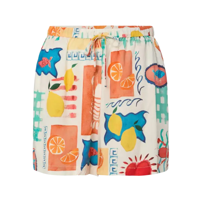 viscose short met print