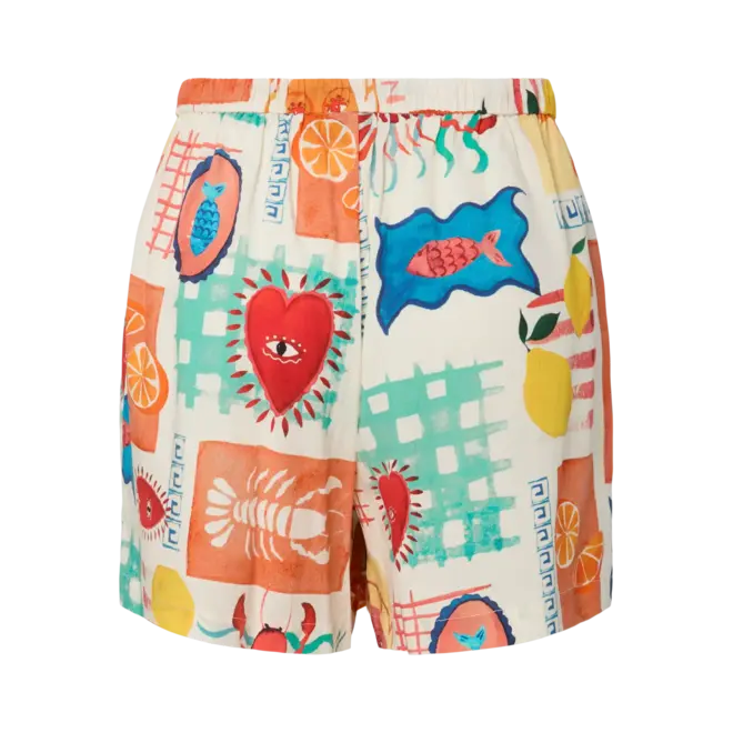 viscose short met print