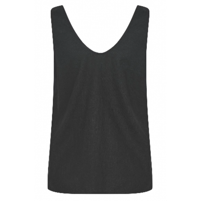 O-neck top zwart