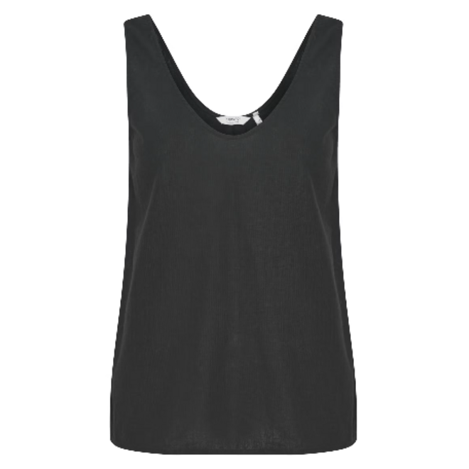 O-neck top zwart