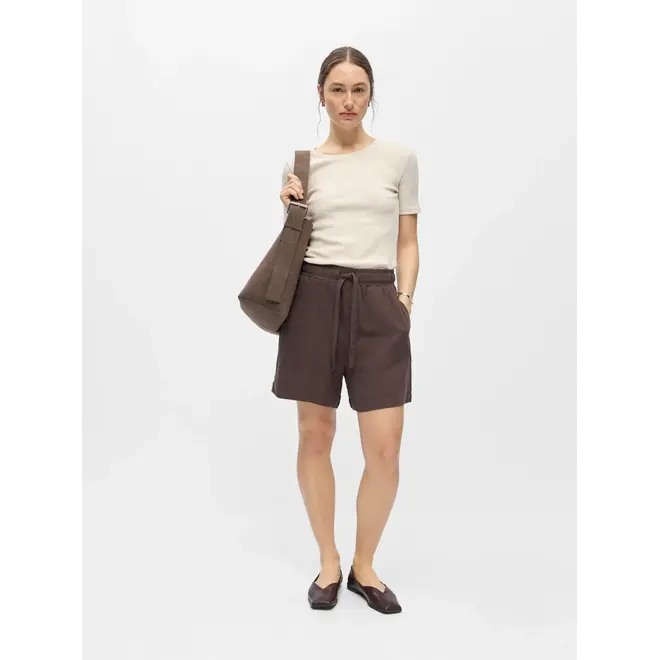 shorts in linnenmix bruin