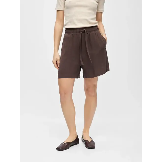 shorts in linnenmix bruin