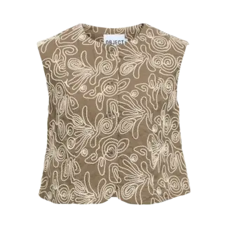 Object gilet met borduursels