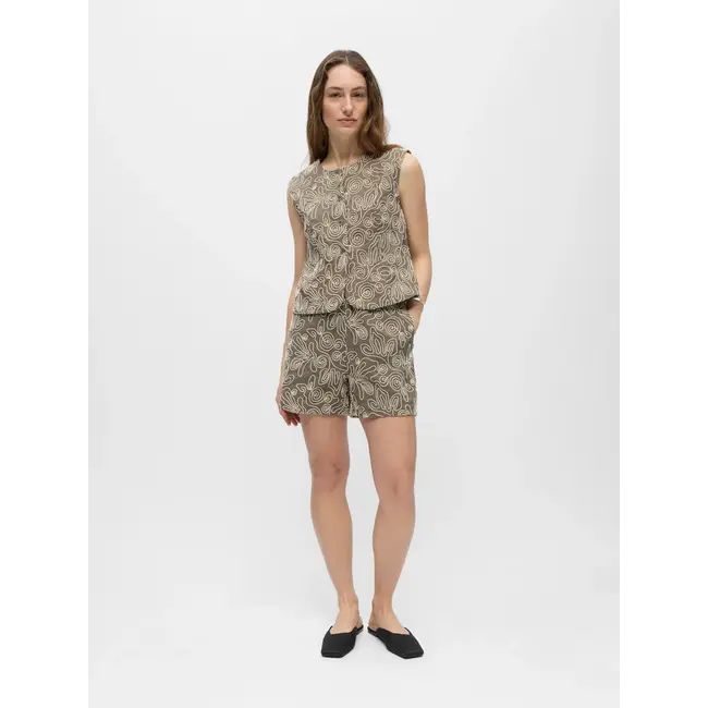 Object gilet met borduursels