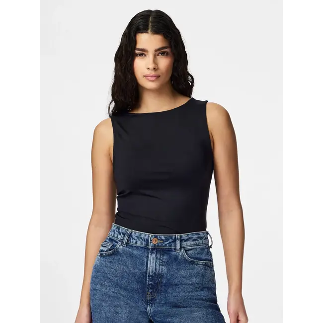 PIECES reversible tanktop zwart