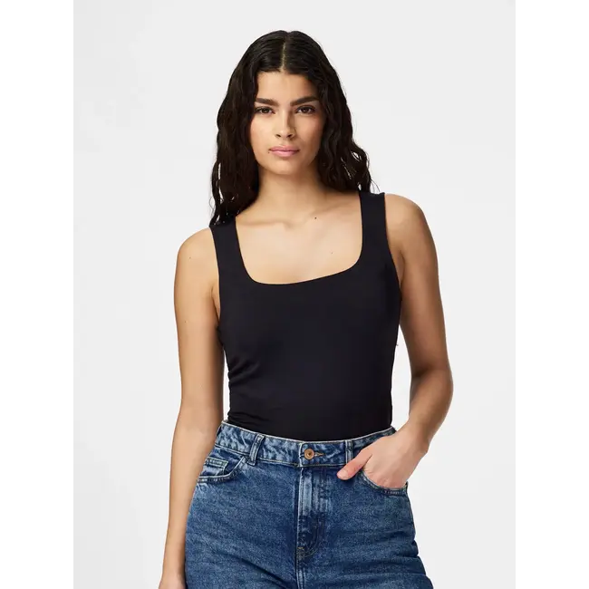 PIECES reversible tanktop zwart