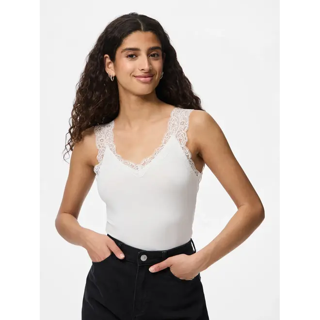 tanktop met kant wit
