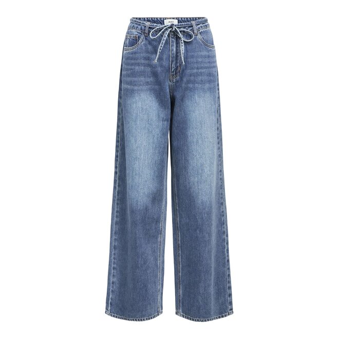 Jeans met strikceintuur