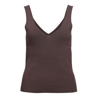 Object Geribbelde v-hals tanktop