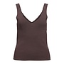 Geribbelde v-hals tanktop