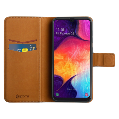 Promiz Wallet Case - Grey, Samsung Galaxy A30s / A50