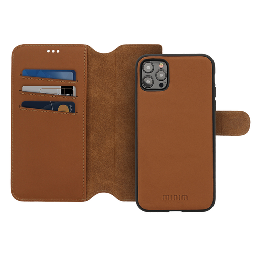 Minim Minim 2 in 1 Wallet Case - Light Brown, Apple iPhone 12 Pro Max