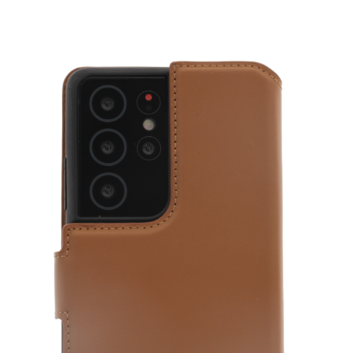 Minim Minim 2 in 1 Wallet Case - Light Brown, Samsung Galaxy S21 Ultra