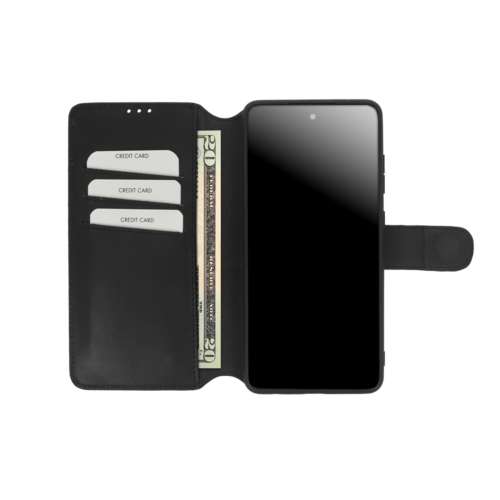 Minim Minim 2 in 1 Wallet Case - Black, Samsung Galaxy A42 5G