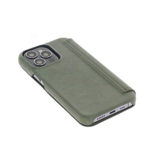 Minim Minim Book Case - Dark Olive, Apple iPhone 13 Pro