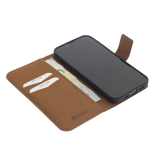 Promiz Wallet Case - Brown, Apple iPhone 13 Mini