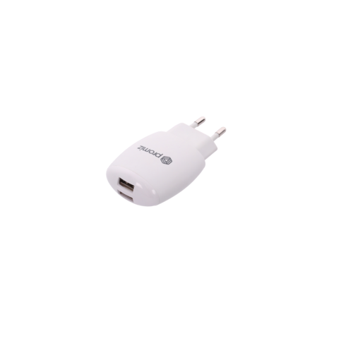 Promiz Wall Charger - White, Dual USB 2.4A