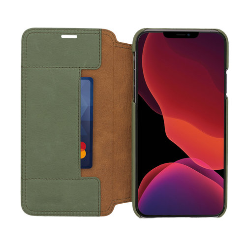 Minim Minim Book Case - Olive Green, Apple iPhone 12 / 12 Pro