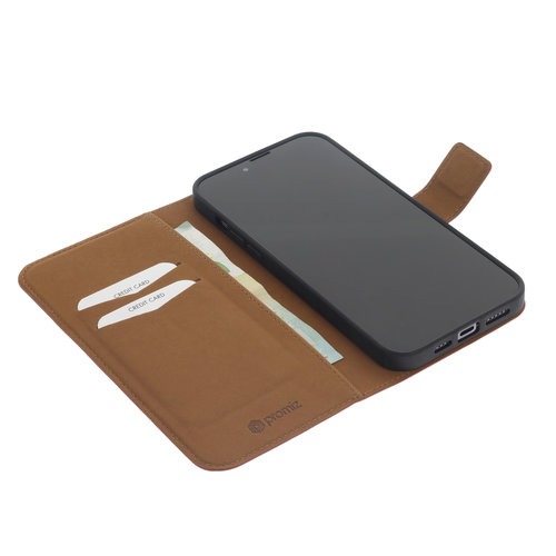 Promiz Wallet Case - Brown, Apple iPhone 13 Pro Max