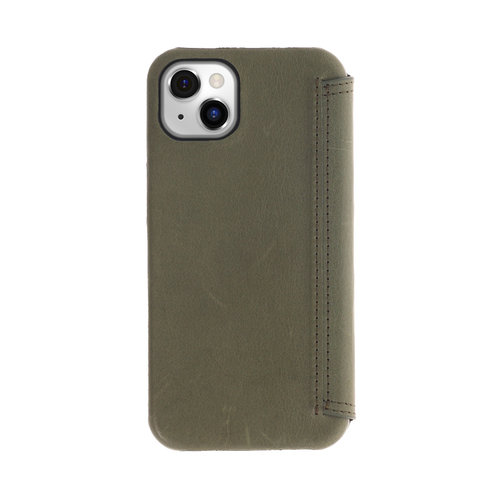Minim Minim Book Case - Olive Green, Apple iPhone 14 Plus