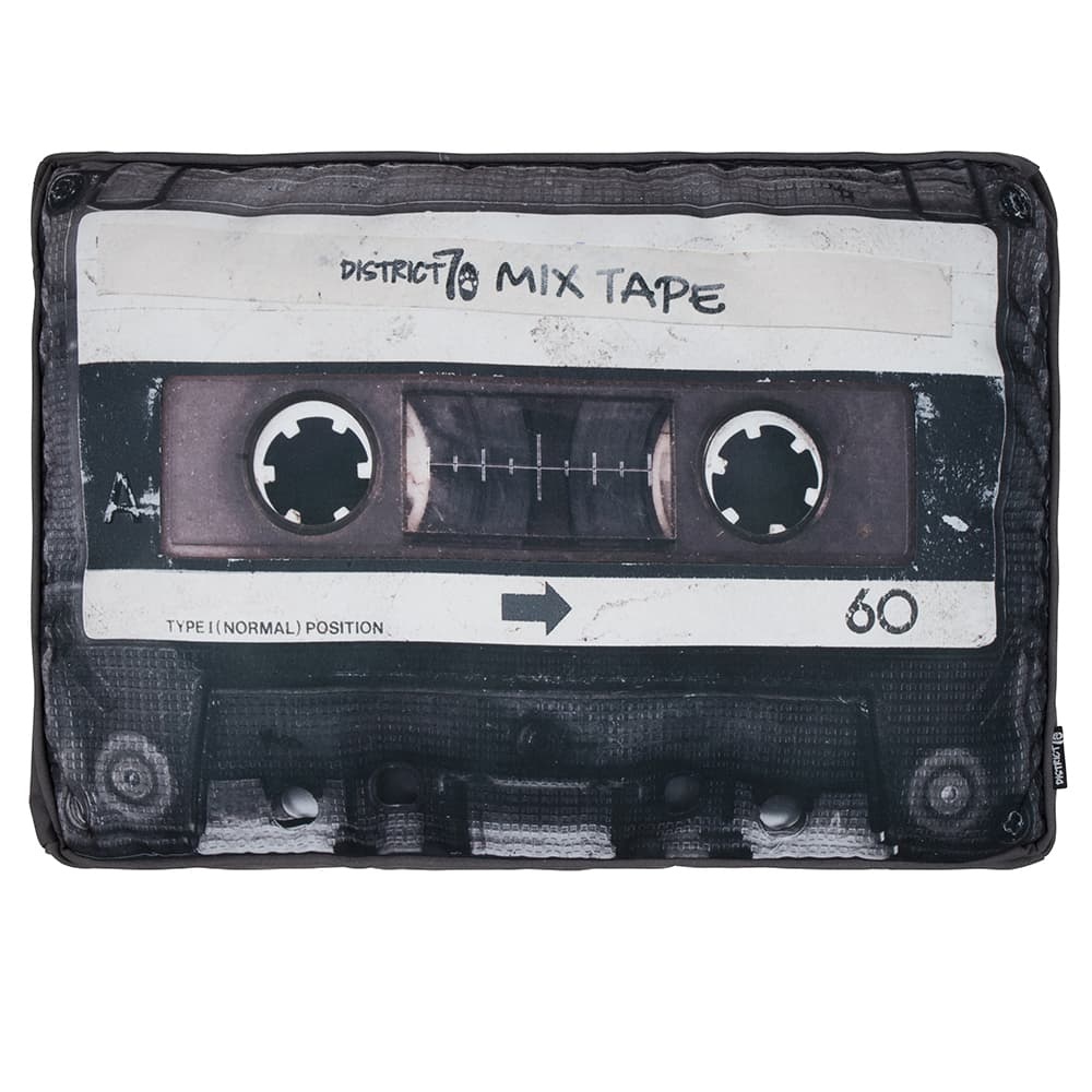 MIXTAPE Pillow - Available in colors Black & Sand-5