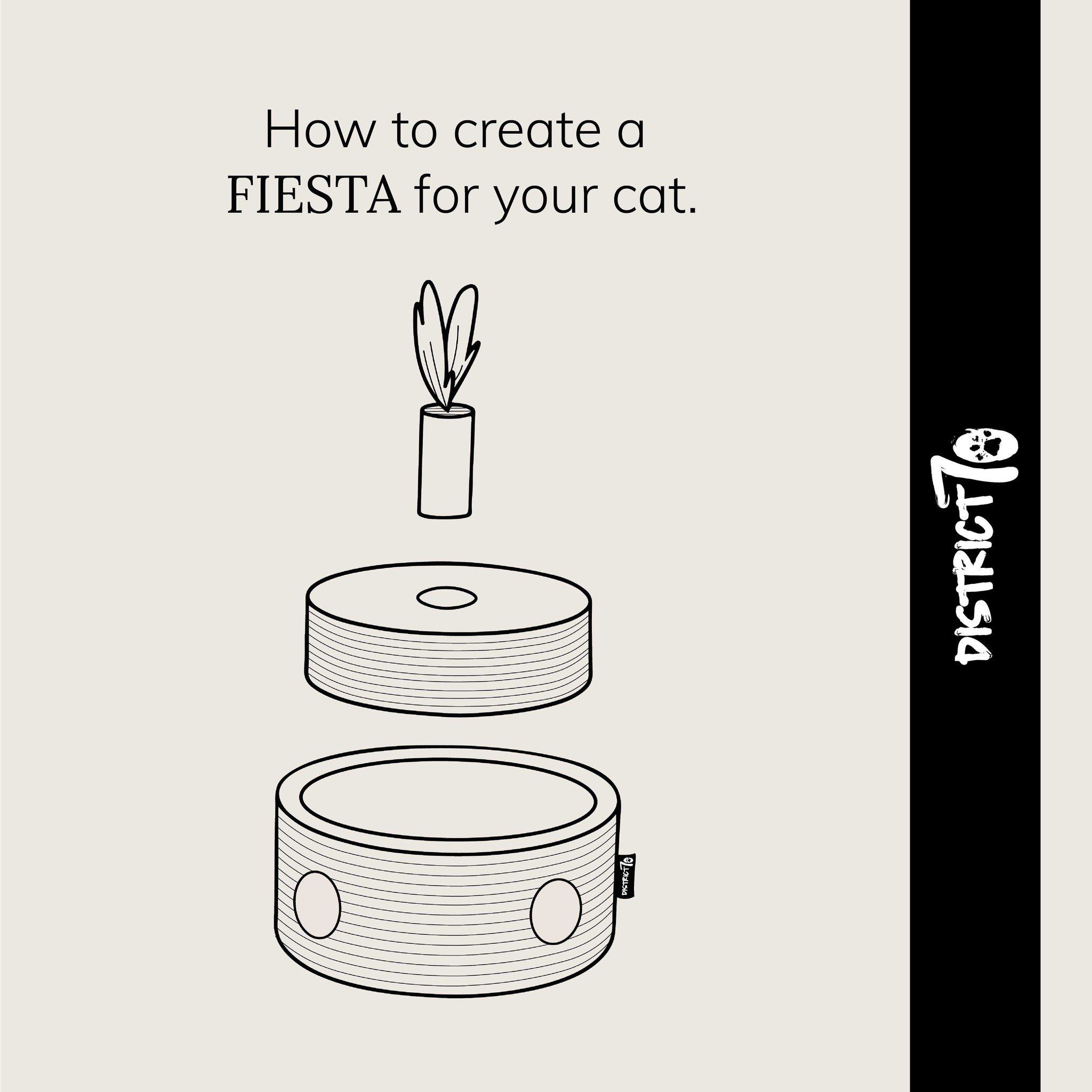 FIESTA - Cardboard Cat Toy - With jingling ball inside - 25 x 25 x 25 cm-4