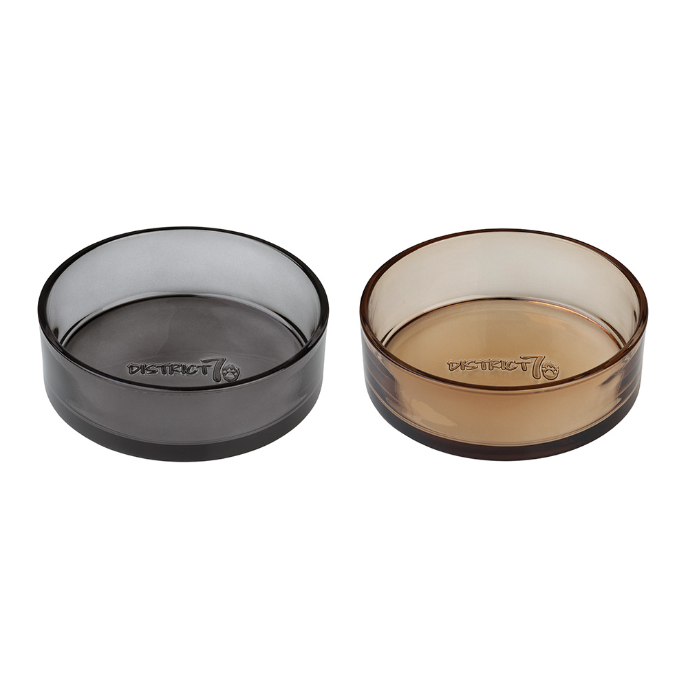 DAWN - Glazen voerbak - One Size - Zwart en Champagne-5