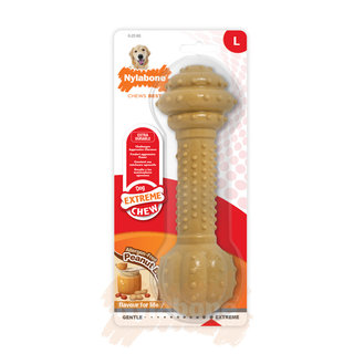 Nylabone Extreme Chew Barbell Peanut Butter Large