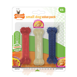 Nylabone Moderate Small Dog Value Pack X-Small