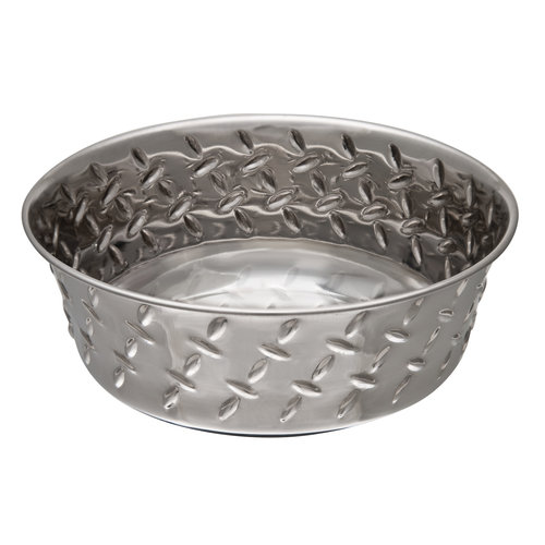 Loving Pets Loving Pets Diamond Plate Bowl with anti-skid bottom