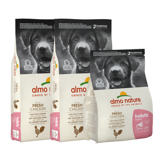 Almo Nature Hund Holistic Trockenfutter für kleine Hunderassen - Puppy - Huhn M/L