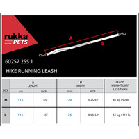 Rukka RukkaPets HIKE RUNNING LEASH - Black/Gray