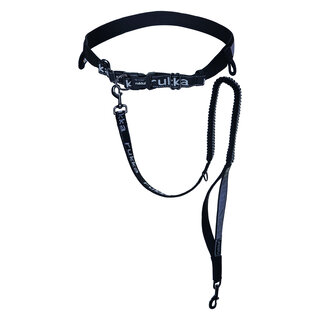 RukkaPets HIKE RUNNING BELT+LEASH - M - Black/Gray