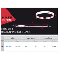 RukkaPets HIKE RUNNING BELT+LEASH - Gurt & Leine - Schwarz/Grau RukkaPets RukkaPets HIKE RUNNING BELT+LEASH - Gurt & Leine - Schwarz/Grau