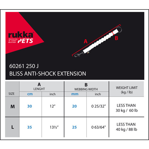 Rukka RukkaPets BLISS ANTI-SHOCK EXTENSION - Black