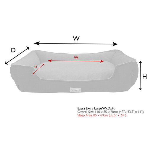 Scruffs® Scruffs - Harvard Memory Foam Orthopaedic Box Bed - XL - Graphite Grey