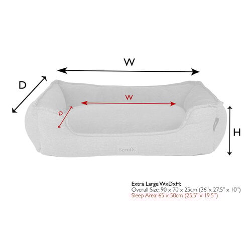 Scruffs® Scruffs - Harvard Memory Foam Orthopaedic Box Bed - XL - Graphite Grey