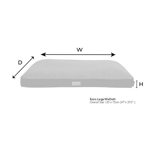 Scruffs® Scruffs - Harvard Memory Foam Orthopaedic Box Bed - XL - Graphite Grey