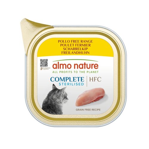 Almo Nature HFC Complete Nassfutter Katze - "Sterilised" - Würfel 17 x 85g