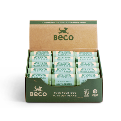 Beco Kotbeutel Recycled - Minzduft - Display 30 x Einzelrolle