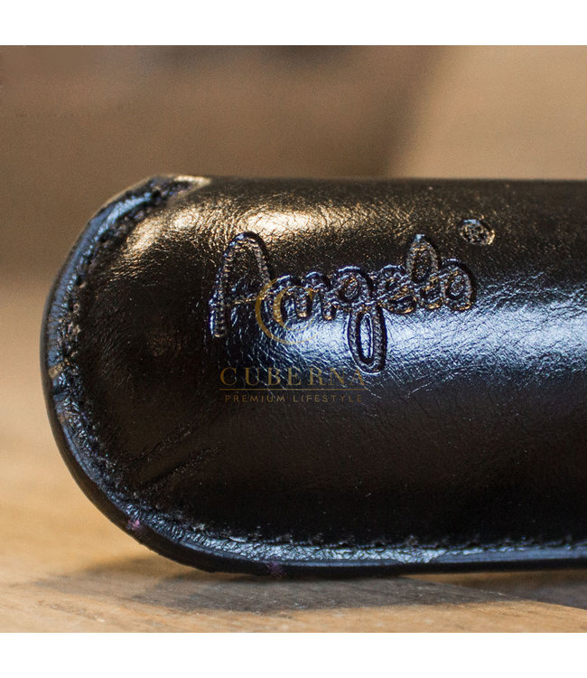 Lederen sigarenkoker Angelo zwart