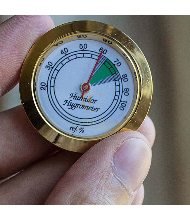 Hygrometer basis goud Cuberna.nl