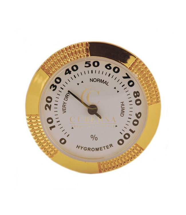 Analoge humidor hygrometer goud