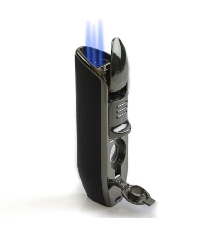 The Master lighter sigarenaansteker incl. sigarenboor - Jet flame aansteker voor sigaren