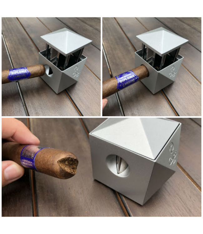 Sigarenknipper Colibri Quasar tafelmodel zilver