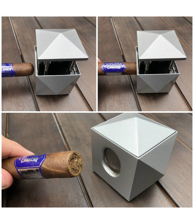 Sigarenknipper Colibri Quasar tafelmodel zilver